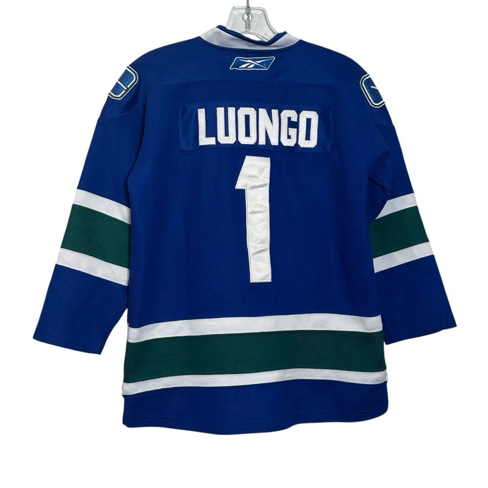 Roberto Luongo Vancouver Canucks Youth L/XL Reebok Hockey Jersey Retro Throwback